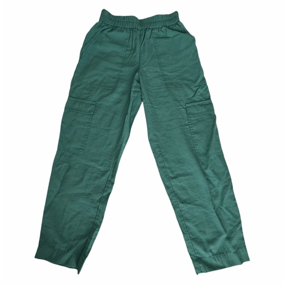 A New Day Teal Pants size XS side pockets light texture wide fitting. NWOT Olive - Picture 6 of 10